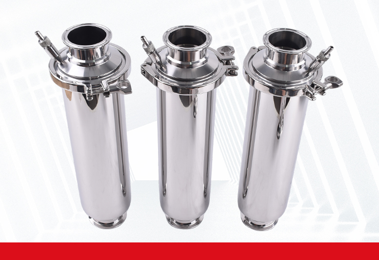 Stainless steel straight-through filter