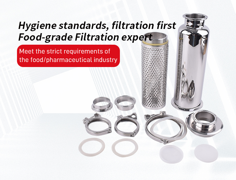 Straight-through pipe filter